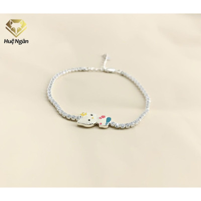 Lắc tay bạc 925 Huệ Ngân - Mèo Kitty X1