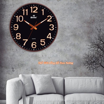 Đồng hồ EASTAR Tròn Lớn – Số nổi 3D có DẠ QUANG (*) – Máy KIM TRÔI - Bảo Hành 1 Năm - Tặng Pin Maxell