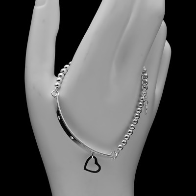 Lắc Tay Nữ Bạc Hiểu Minh LTU350 khắc chữ bạc ta