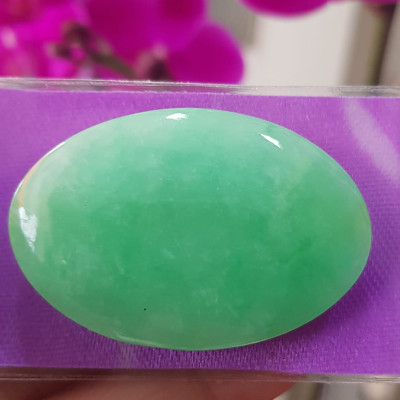 Mặt Lắc Tay Oval to đá ngọc cẩm thạch xanh tự nhiên Size đại Dài 42mm x ngang 28mm x dầy 4mm Nữ lên lắc tay vàng 1 mặt Oval to đẹp sang lắm món quà tặng Mẹ, tặng vợ người thân yêu ý nghĩa ạ