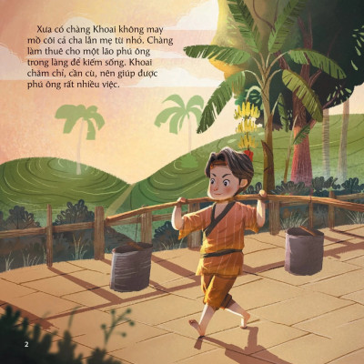 Cổ tích Việt Nam cho bé: Cây tre trăm đốt - Kim Đồng - Bản màu