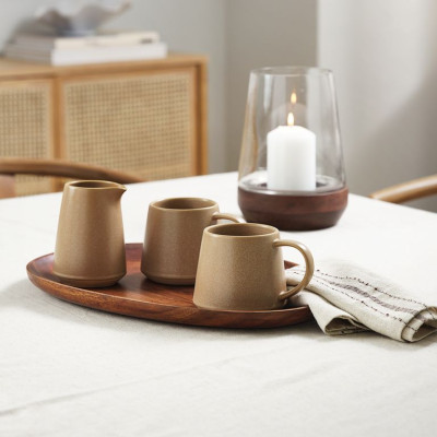 Khăn ăn cotton | JYSK Engfiol | be/xám | R40xD40cm | bộ 2 chiếc