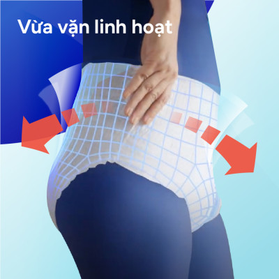 Tã quần người lớn Confidence Slim&Fit mỏng nhẹ vừa vặn size L gói 14 miếng