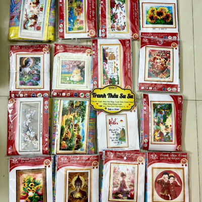 Tranh thêu kín Đức phật vs8303, kích thước 60x95 cm, 11ct thêu 3 sợi