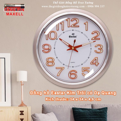 Đồng Hồ KIM TRÔI EASTAR Cao Cấp Tròn CỔ ĐIỂN Có DẠ QUANG - Bảo Hành 1 Năm - Tặng Pin Maxell