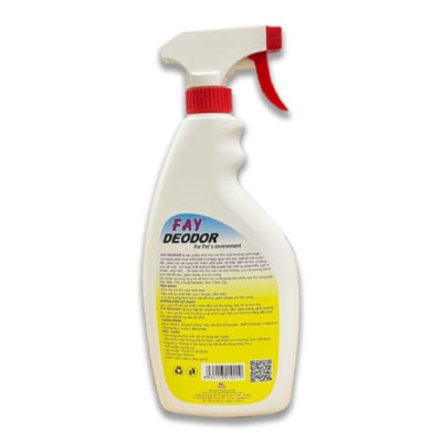 XỊT KHỬ MÙI CHUỒNG TRẠI THÚ CƯNG FAY DEODOR 600ML