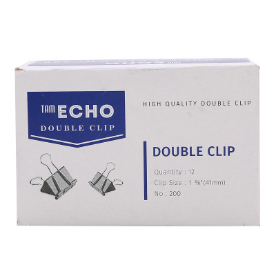 Bộ 2 Hộp Kẹp Bướm Echo (41mm) - Đen ( 12 Kẹp/Hộp)