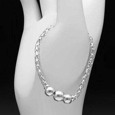 Lắc Tay Lắc Chân Trẻ Em Bạc Hiểu Minh LTE091S bạc ta