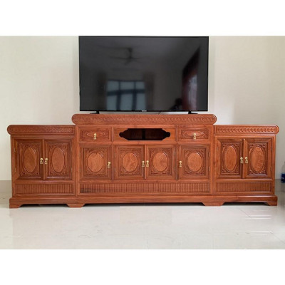 kệ tivi mõ lồi giữa gỗ Hương Đá