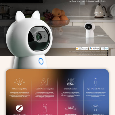 [Quốc Tế] Camera thông minh Aqara G3 CH-H03 Indoor 2K AI Tracking - Hàng Chính Hãng