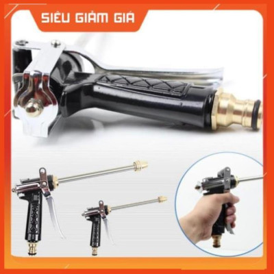 Bộ dây vòi xịt nước rửa xe, tưới cây . tăng áp 3 lần, loại 20m 206318 đầu đồng, cút,nối vàng + tặng mở chai