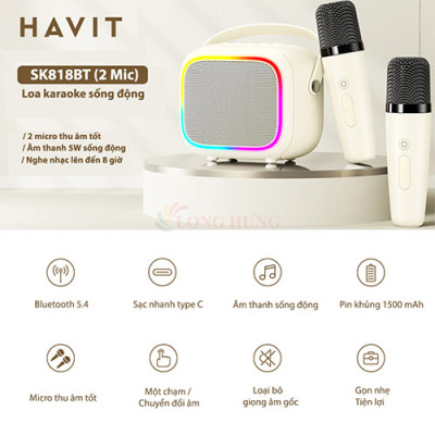 Loa Bluetooth Havit SK818BT - Hàng chính hãng