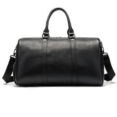 Túi Du Lịch Nam Nữ Da Bò Thật Mandino Có Ngăn Để Giầy Đồ Bẩn Riêng Biệt Màu Đen, Màu Nâu NG02