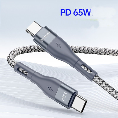 Cáp sạc nhanh siêu bền Dux Ducis PD 65W Cổng Type C to Type C dây dù_ Hàng chính hãng