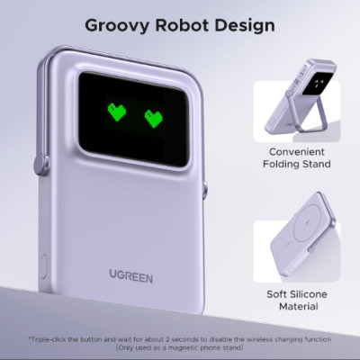 Pin Sạc Dự Phòng Không Dây M.agsafe Uno Magnetic Ugreen PB571 5000mAh, Chuẩn Qi 7.5W - Hàng chính hãng
