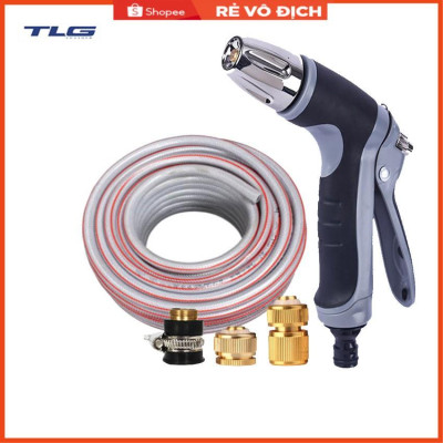 Vòi phun xịt rửa xe, tưới cây chuyên nghiệp 7-10m 206817 (cút đồng nối đồng)