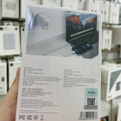 Củ Sạc Mini Gan Quick 120W TR257- A Dành Cho Máy Tính Bảng, Laptop, Điện Thoại, Tai Nghe Tản Nhiệt, Hỗ Trợ Sạc Nhanh - Hàng Chính Hãng