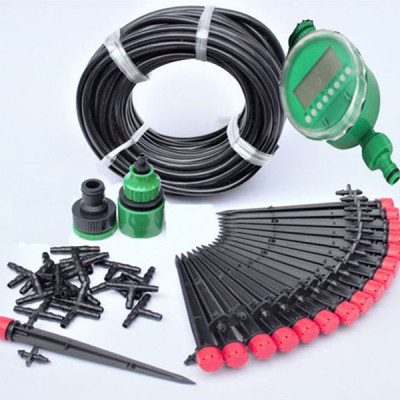 Bộ tưới cây tự động 20 đầu cắm phun 8 tia kèm van nước hẹn giờ