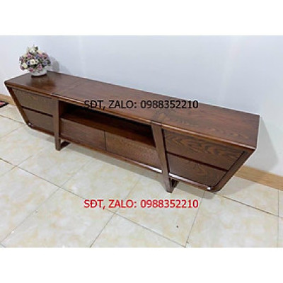 Kệ tivi chữ V gỗ Sồi Nga