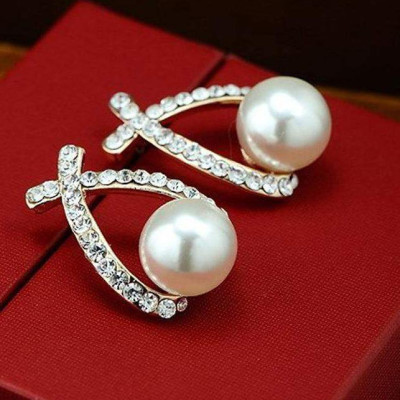 Bông tai đính đá và hạt BT100