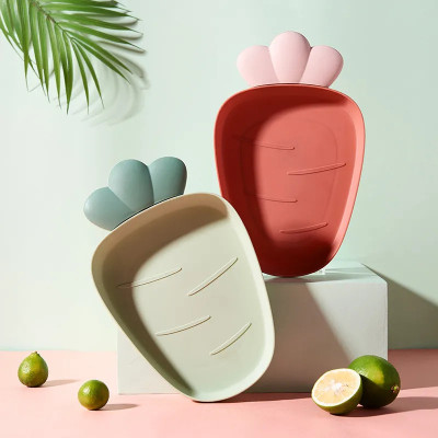 Khay Đựng Đồ Ăn Nhẹ Hình Củ Quả Cho Bé ( Tặng kèm bộ muỗng nỉa silicon cho bé ăn dặm) - HENRYSA