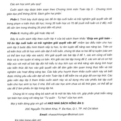 Giúp Em Giỏi Toán Lớp 5 - Vở Ôn Tập Cuối Tuần Và Trải Nghiệm Giải Quyết Vấn Đề (Dùng Chung Cho Các Bộ SGK Hiện Hành) - HA