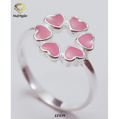 Nhẫn bạc Ý 925 Huệ Ngân - Tim xinh JZ039