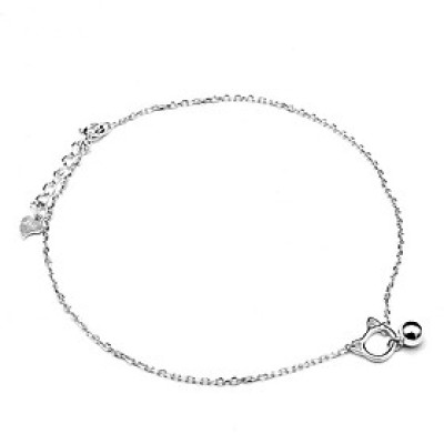 Lắc Chân Nữ Bạc Hiểu Minh LC207 mèo yêu bạc ý