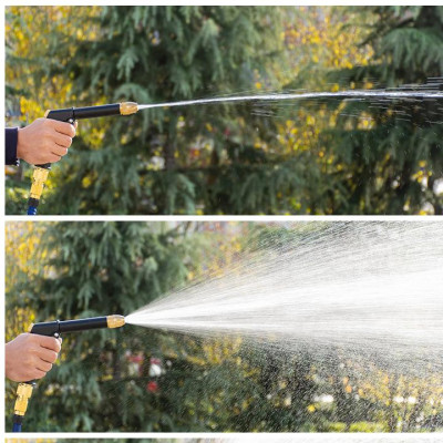 Vòi nước vòi phun nước rửa xe tưới cây tăng áp thông minh + bộ dây bơm nước cao cấp TLG  loại 7.5m (dãn nở 22m)  206733-1