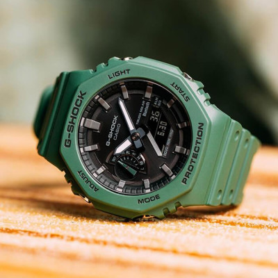 Đồng Hồ Nam Dây Nhựa Casio G-Shock GA-B2100-3ADR Chính Hãng - Pin Năng Lượng Mặt Trời - GA-B2100-3A Bluetooth