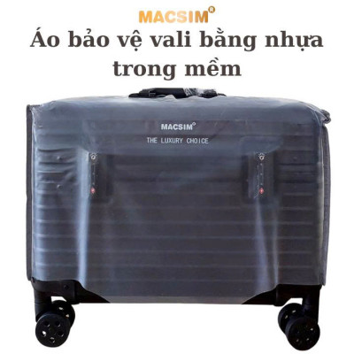 Vali hợp kim nhôm nguyên khối cao cấp Macsim Aksen hàng loại 1 MSAK168 Nhãn hiệu Macsim cao cấp 18 inches màu đen, màu bạc