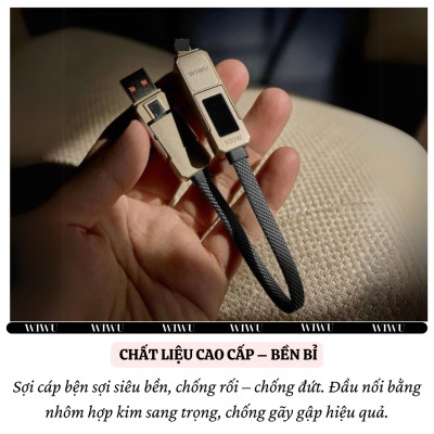 Cáp Sạc Đa Năng 4in1 sạc nhanh 100W dài 150cm / 15cm USB-C + USB-A ra Type-C + L cho iPhone / cho iPad/ cho Macbook Laptop / Điện thoại thông minh hiệu WIWU TITAN - Chống Rối, Siêu Bền, Chip Thông Minh Tích Hợp, Sạc An Toàn - Hàng nhập khẩu