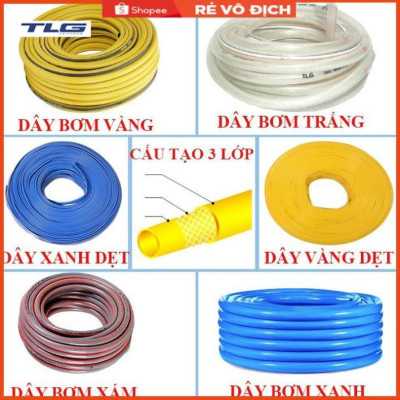 Bộ dây vòi xịt tưới cây, rửa xe 15M (cút nhựa nối nhựa xanh) 206843