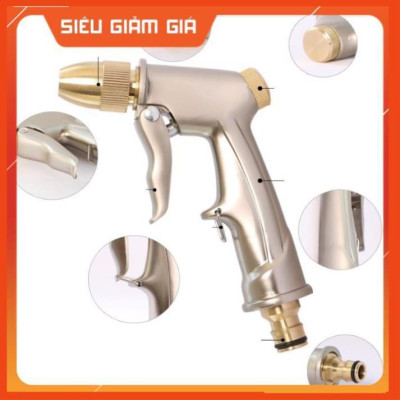 Bộ dây vòi xịt nước rửa xe, tưới cây . tăng áp 3 lần, loại 7m, 10m 206701-1 đầu đồng,cút, + tặng khăn phượt