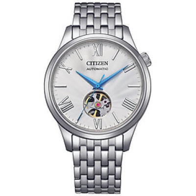 Đồng Hồ Nam Citizen Automatic NH9130-84A (40mm) - Cơ Lộ Máy - Dây Kim Loại - Kính Sapphire - Mặt Trắng
