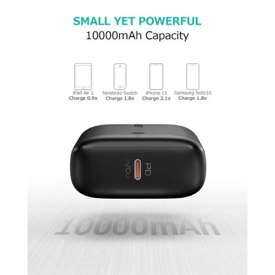 Pin Sạc Dự Phòng AUKEY Basix Mini PB-N83S 10000mAh - Sạc Nhanh Power Delivery 20W và Quick Charge 3.0 18W - Hàng Chính Hãng