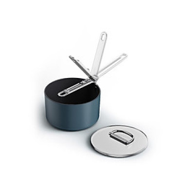 Quánh chống dính kèm nắp Ceramic Joseph Joseph Space 19cm/3qt - 010503, có thể gấp gọn tiện lợi, chống dính an toàn