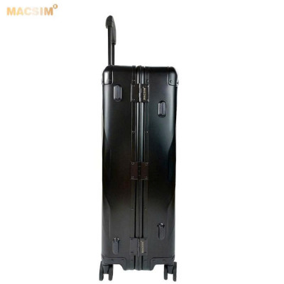 Vali du lịch cao cấp chất liệu hợp kim nhôm nguyên khối MS1307 nhãn hiệu Macsim màu đen cỡ 28inches