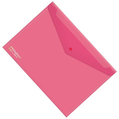 Bìa Nút Nhựa Elephant 425A4 - Màu Đỏ