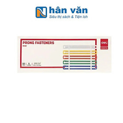 Acco Nẹp Tài Liệu Nhựa Deli 5548 - 80mm (50 Nẹp - 5 Màu)