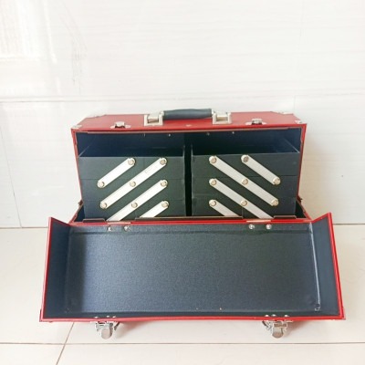 Loại 1 - Cốp mỹ phẩm cao cấp Hana bọc gốc inox, đựng dụng cụ make up trang điểm, nail, mi có khóa tặng kèm dây đeo size 40x21x26 cm nhiều màu tùy chọn 