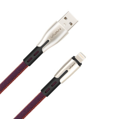 Cáp sạc và truyền dữ liệu VIVAN VXL100 1M 2.4A - Tương thích với các thiết bị Apple, sạc nhanh, Hàng chính hãng