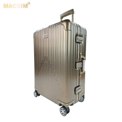 Vali hợp kim nhôm nguyên khối MS1104 nhãn hiệu Macsim cao cấp màu ti-gold , màu đen  cỡ 26 inches