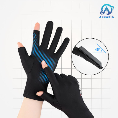 Găng Tay Hở 2 Ngón Unisex Chống Nắng, Có Thể Sử Dụng Cảm Ứng Điện Thoại