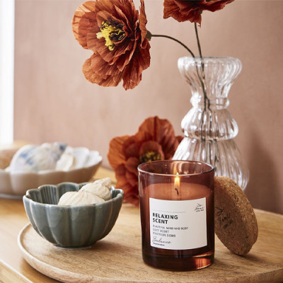 Cốc nến thơm | JYSK Jens | parafin | nâu | DK7xC8cm