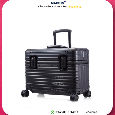 Vali hợp kim nhôm nguyên khối cao cấp Macsim Aksen hàng loại 1 MSAK168 Nhãn hiệu Macsim cao cấp cỡ 17 inches màu đen