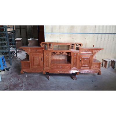 Kệ tivi Gỗ Sồi Nga kiểu Sừng Trâu