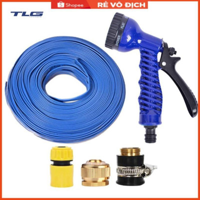 Bộ dây và vòi xịt tăng áp lực nước,rửa xe, tưới cây 3-5m (cút nhựa nối đồng nhựa) 206843