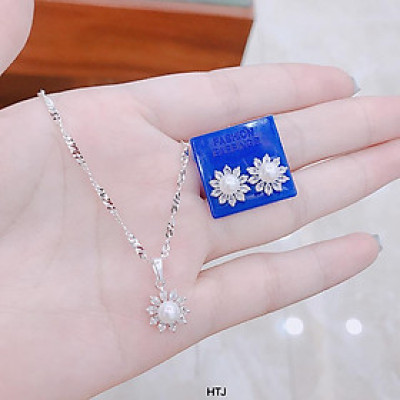 Bộ trang sức bạc mặt hoa chất liệu bạc s925 MS175b