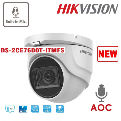 Camera  Có Mic Hikvision DS-2CE76D0T-ITMFS 2.0Mp FullHD1080P  - Hàng chính hãng
